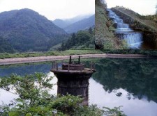舞鶴市水道施設岸谷貯水池（旧舞鶴鎮守府水道施設 岸谷川下流取水堰堤）