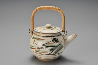 山水土瓶(益子焼初期作品)