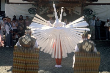 【津和野百景探訪２】鷺舞神事　　津和野百景図第十七図　祇園會鷺舞ひ