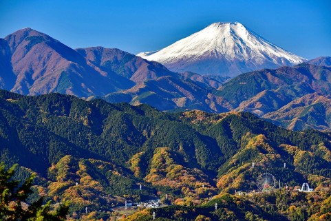 高尾山から望む富士山