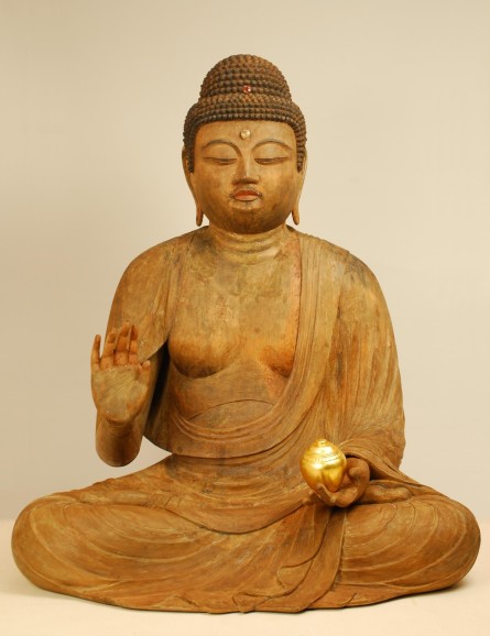 画像：木造薬師如来坐像（守山市指定文化財）