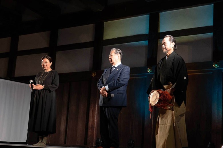 左から、日本遺産大使・作家 三浦しをん氏、日本遺産名誉大使・料理人 村田吉弘氏、日本遺産大使・能楽師 大倉正之助氏