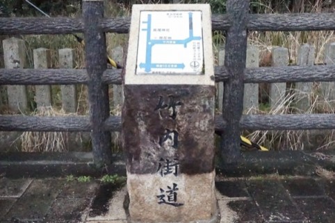 国道166号線が横大路とほぼ重なる　※マップの下が北側