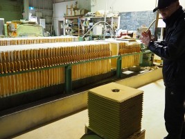 フィルタープレスにかけて水分が取れた粘土