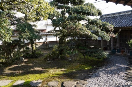 上段の間から見える庭園