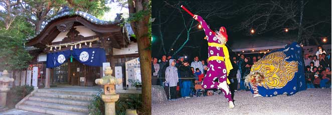 熊野参詣道紀伊路（藤白王子跡）・藤白神社・藤白の獅子舞