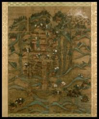 絹本著色恵日寺絵図