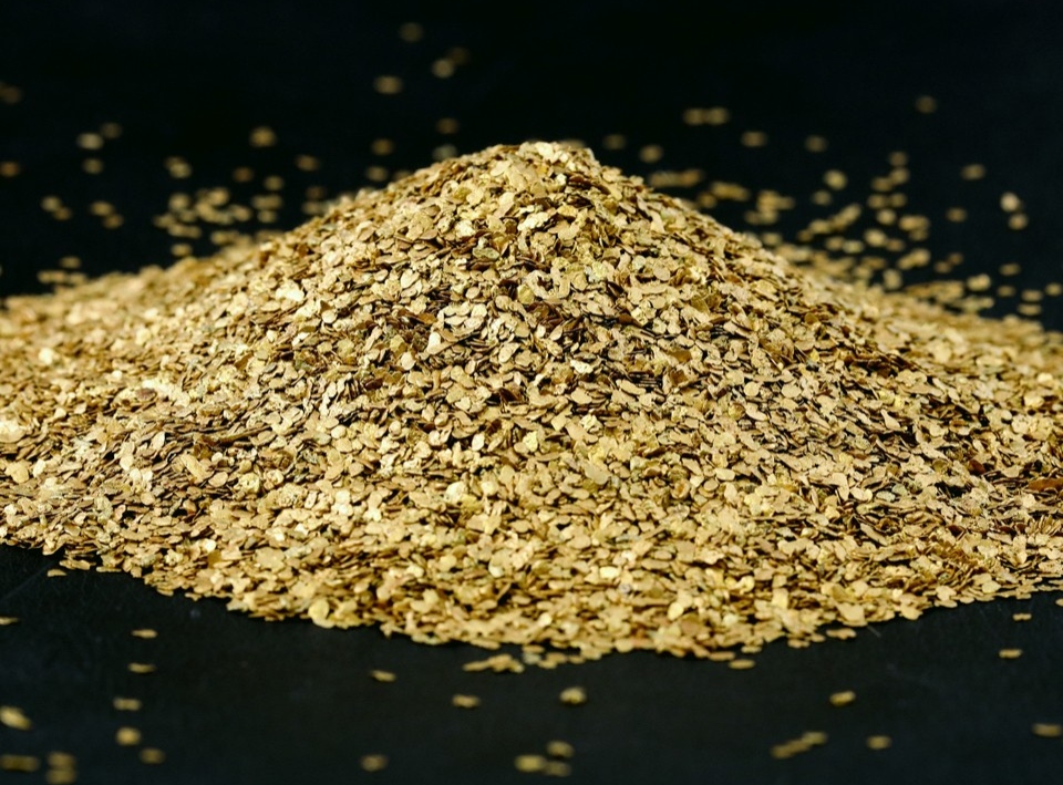 TC国産鉱物 岩手県産 住田町（大股川）自然金（砂金）