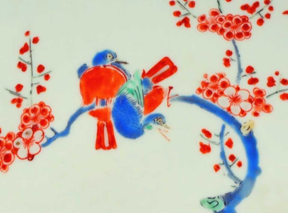 47年頃日本製輸出品◇磁器製瀬戸ノベルティ CHIKUSA『天使と貝と