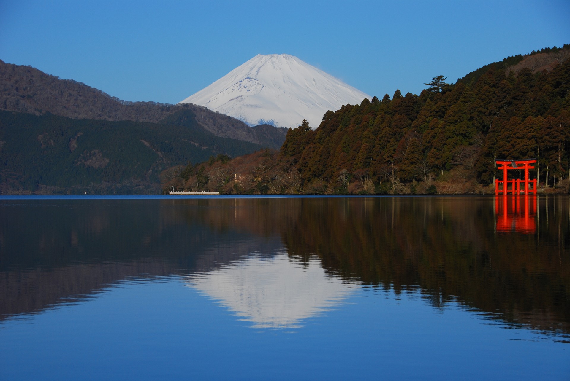 芦ノ湖と箱根神社